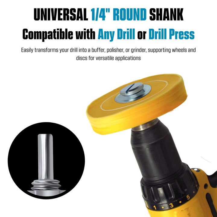Mandril adaptador de eje de rueda pulidora, eje extendido que se adapta a ruedas de hasta 1-1/4" de espesor