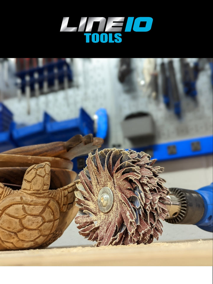 Kit de trapeador de lijado de 4" para taladradora y lijadora de láminas de moldeado