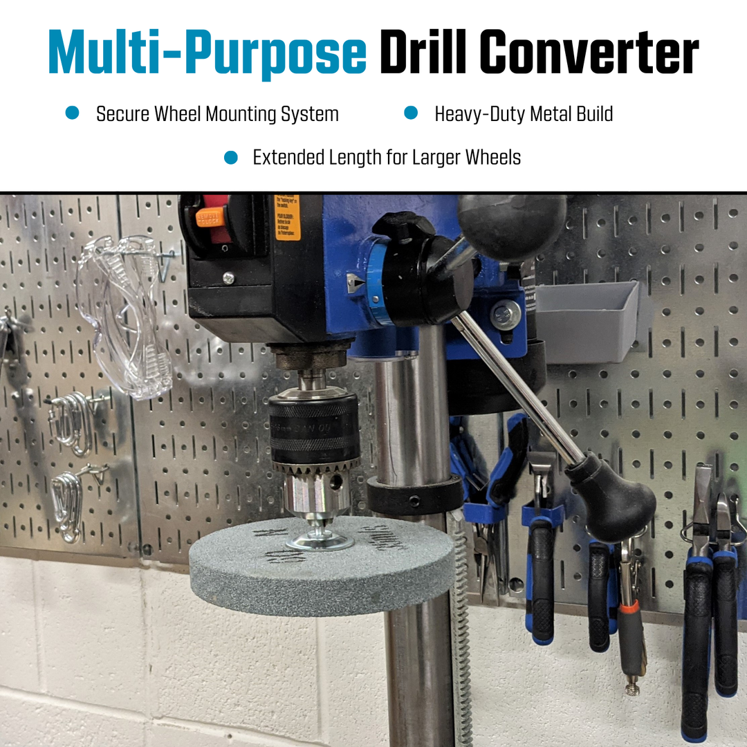 Mandril adaptador de eje de rueda pulidora, eje extendido que se adapta a ruedas de hasta 1-1/4" de espesor