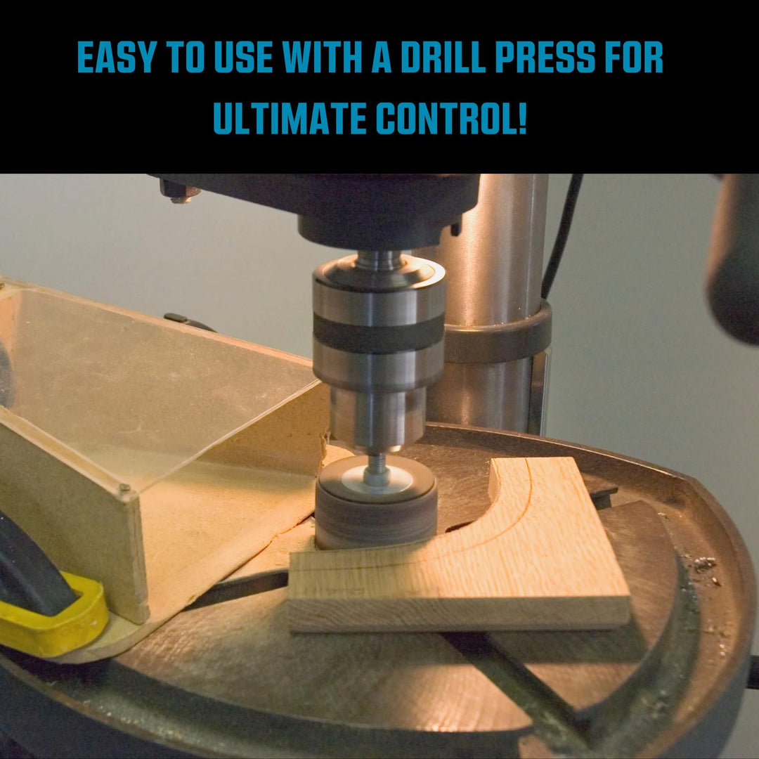 Juego de 16 ruedas de lijado con solapas para taladro y amoladora para madera y metal