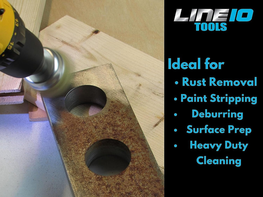 Kit de cepillos de alambre de 6 piezas para taladro, alambre metálico recubierto de latón