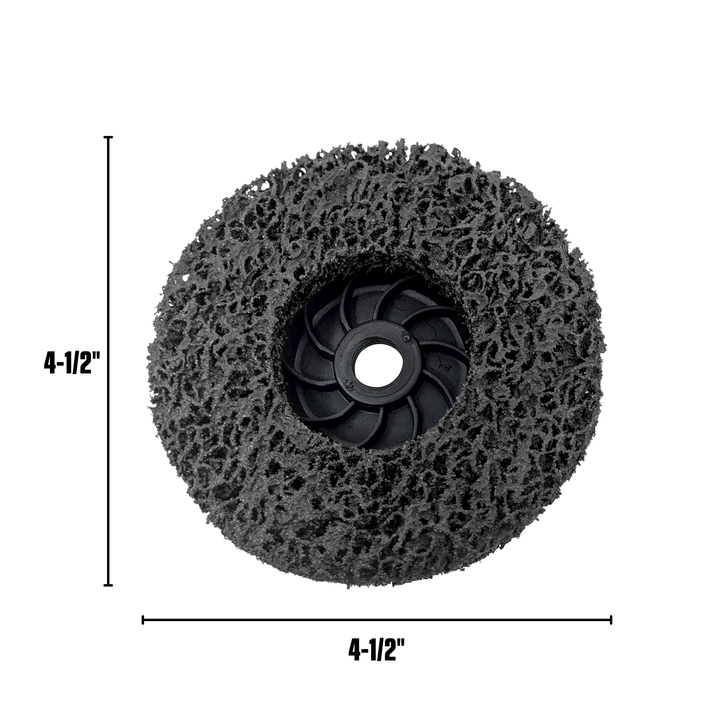 4pk Black Stripping Discs 4-1/2" with 5/8-11 Threaded Arbors for Angle Grinders