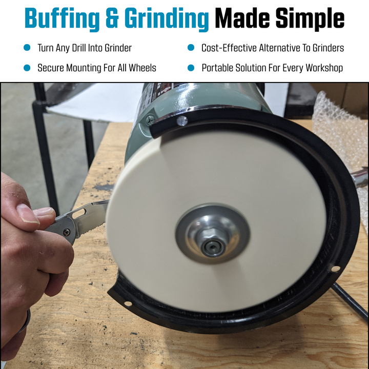 1/2-Inch Drill Arbor Adapter for Buffing and Grinding Wheels