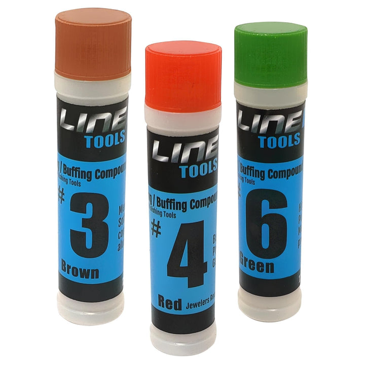 [#1 #2 #5] - Hard Metal 3pk Metal Polishing Buffing Compound Kit 4oz Polish Bars Stick