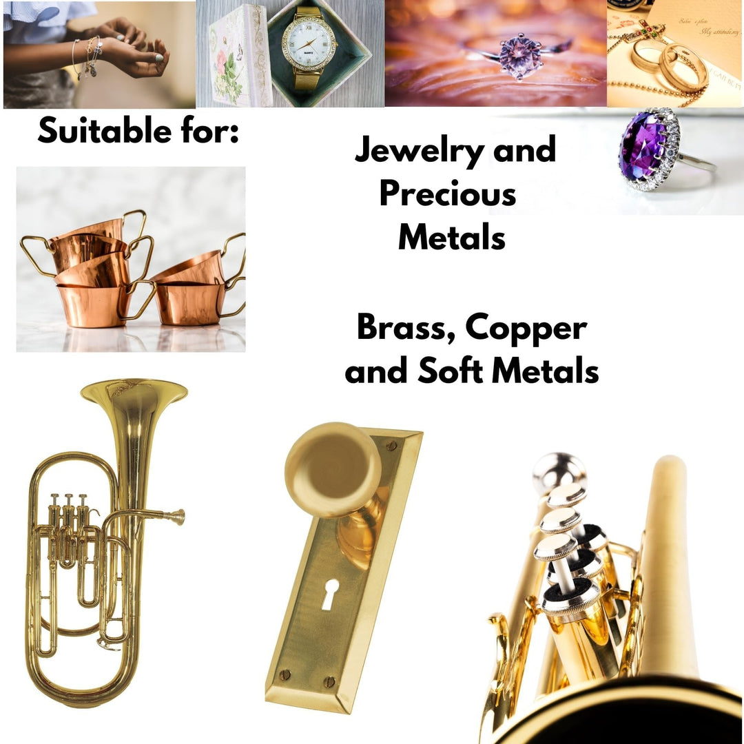 [#1 #2 #5] - Hard Metal 3pk Metal Polishing Buffing Compound Kit 4oz Polish Bars Stick