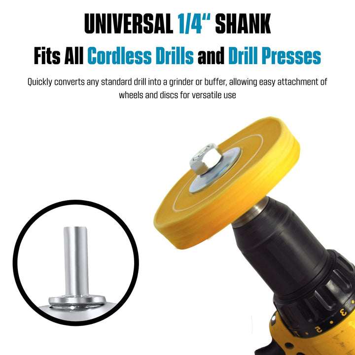 Adaptateur d'arbre de perçage pour meules de polissage et de meulage, Arber 1/2 pouces