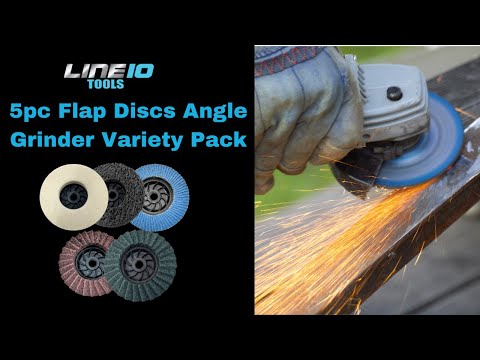Pack de 5 disques à lamelles pour meuleuse d'angle avec arbre fileté 5/8-11 pour le décapage, la préparation de surface, le polissage et le polissage