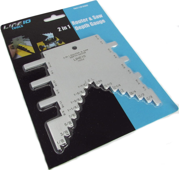 Jauge étagée 2 en 1 et guide de profondeur de toupie pour scies à table