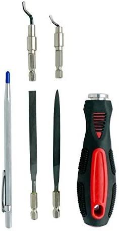 Ensemble d'outils d'ébavurage Ébavurer le métal, le plastique, l'aluminium et les tuyaux, ensemble de 6 pièces