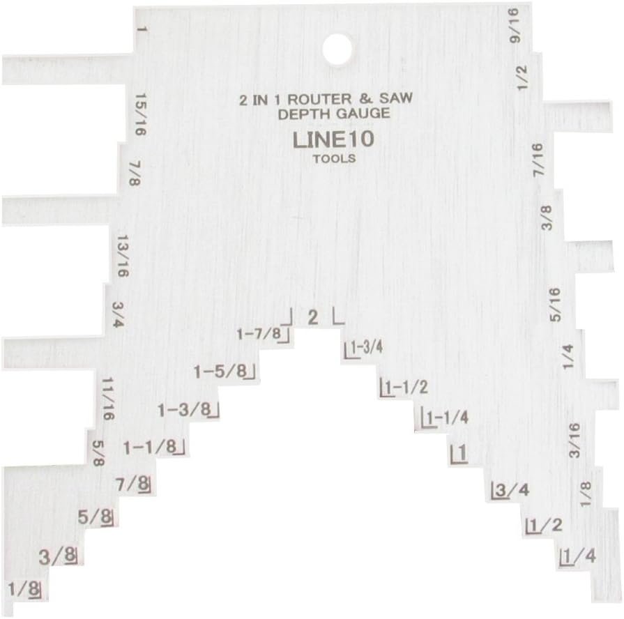 Jauge étagée 2 en 1 et guide de profondeur de toupie pour scies à table