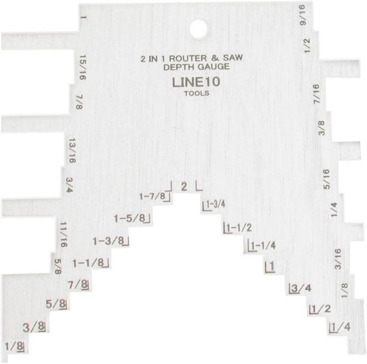 Jauge étagée 2 en 1 et guide de profondeur de toupie pour scies à table